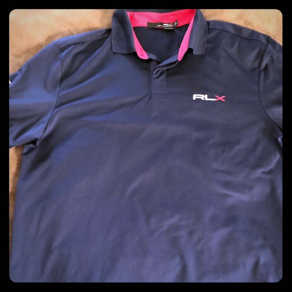 Navy blue RLX by Ralph Lauren performance polo